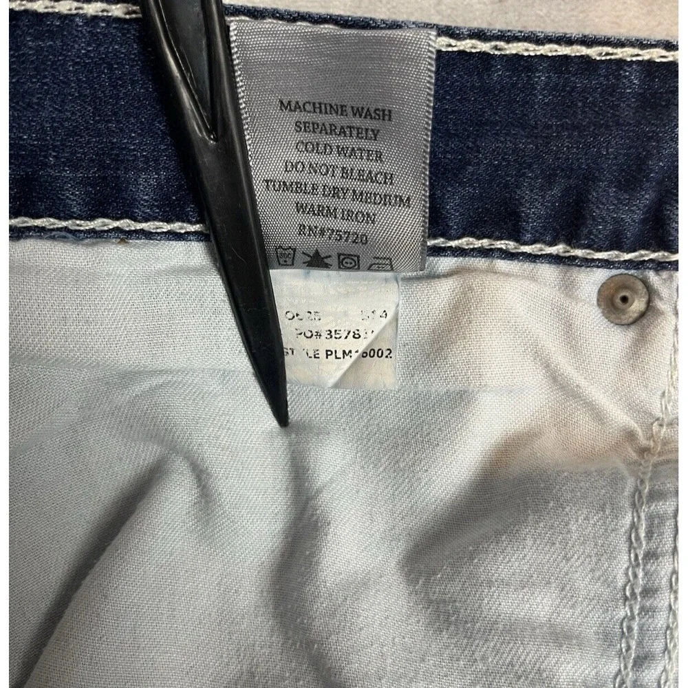 BKE Buckle Jake Jean Men 30L Blue Wash Straight Stretch Whisker Rodeo Cowboy